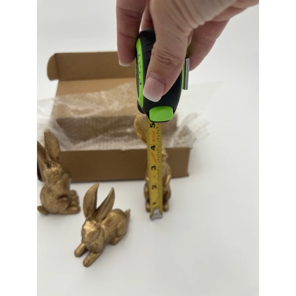 Spring Mini Gold Bunny Figural Set of 3 NEW🐰